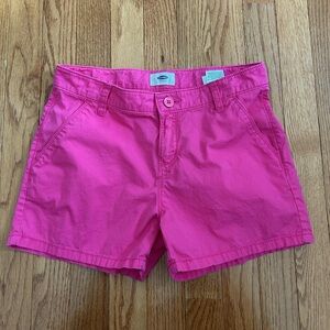 Old navy girls pink khaki shorts